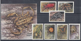 Танзания 1994 год. Пауки и скорпион.