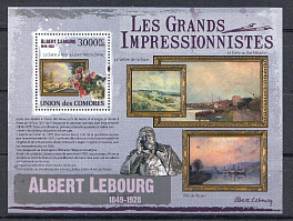 Живопись. Союз Коморских островов 2009 год. Импрессионисты. Albert Lebourg (1849- 1928).