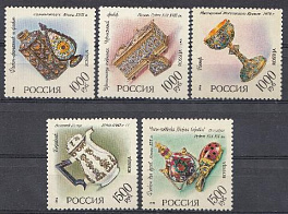 И. 314-318 Россия 1996 год. Русская эмаль XVII- XX вв. в собрании Государственного Эрмитажа.