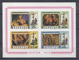 Живопись. Барбуда. Подветренные  о-ва 1978 год. Микеланджело (1475-1564).