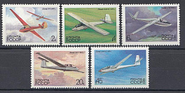 5299- 5303  СССР 1983 год. История советского планеризма.  Планеры.