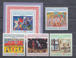 Живопись. 1974 год Болгария. Детские рисунки.