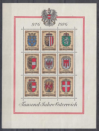 Флаги, гербы. 1976 год. Австрия.