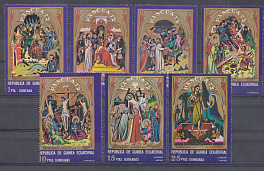 Живопись. Экваториальная Гвинея 1972 год. Рождество. Библейские сюжеты.