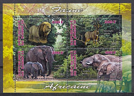 Фауна. Животный мир африканского континента. Р. Джибути 2013 год. Слоны. Львы.