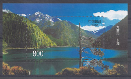 Природа. Горное озеро. КНР Китай 1998 год.