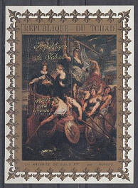 Живопись. Республика Чад 1977 год. 400 лет со дня рождения П. Рубенса.