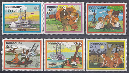 Искусство.Парагвай 1985 год. Мультфильм. Том Сойер. Марк Твен.