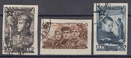 1041- 1043  СССР  1947 год. 29 годовщина Советской Армии.