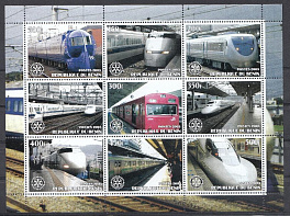 Ж/Д транспорт. Республика Бенин 2003 год. Современные электропоезда.