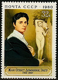 5037. СССР 1980 год. 200 лет со дня рождения Ж. О. Д. Энгр (1780-1867)