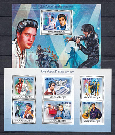 Персоналии.Мозамбик 2009 год. Элвис Пресли (1935-1977).