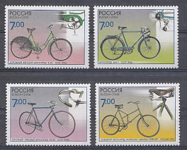  1286- 1289. Россия 2008 год. Памятники науки и техники. Велосипеды. 