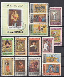 Живопись. Ras al Khaima 1970 год. Мадона с младенцем.