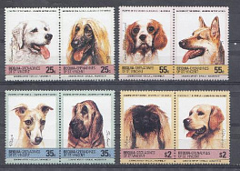 Собаки различных пород.  Сент Винсент и Гренадины.