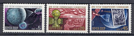 5490- 5492 СССР 1984 год. 25 лет космическому телевидению. Станция "Луна-3". АМС "Венера-9".  Спутник "Метеор". 